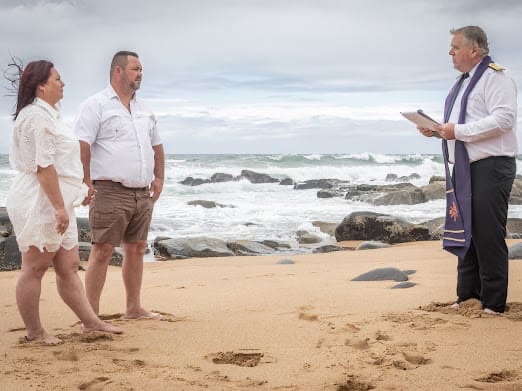 Wedding ceremony by Dr. Gerrit Rademeyer in Oyster Bay (Oesterbaai)