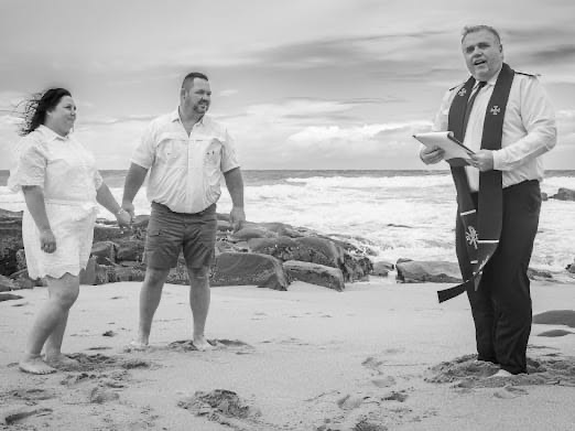 Wedding ceremony by Dr. Gerrit Rademeyer in Oyster Bay (Oesterbaai)