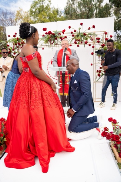 Wedding ceremony by Dr. Gerrit Rademeyer in Oyster Bay (Oesterbaai)